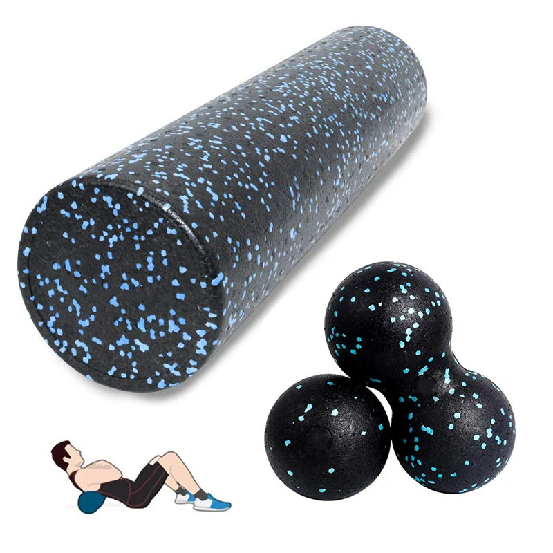 Ultimate 45Cm Yoga Column Fitness Balls Set - EPP High Density Foam Roller for Deep Tissue Massage and Muscle Release